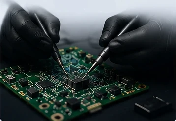 Serwis i pomiary płytki elektronicznej